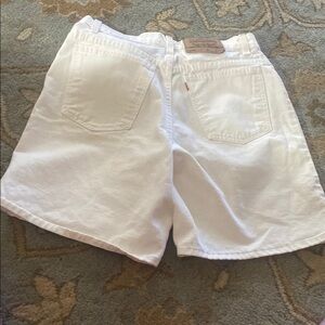 Vintage LEVI’s orange tab White Denim Shorts